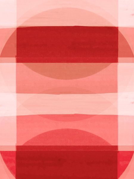 Abstract Organic Forms Summer Red by FRESH Fine Art