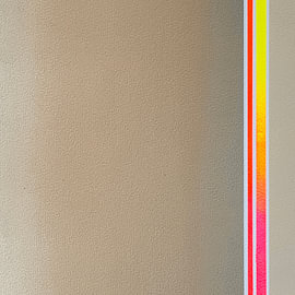 Fuse – Affiche « Neon Streep » en rose et jaune, carrée sur HouseHeart