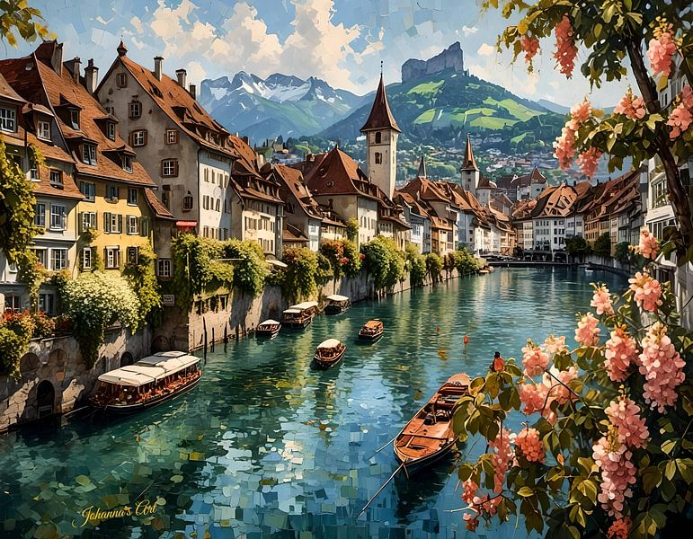 Lucerne, Swiss 2 by Johannas Art Creations