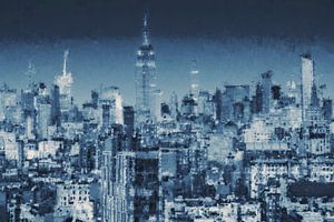 Expressionistische Stadtansicht von New York City
