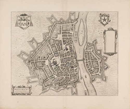 Plattegrond van Maastricht uit 1652