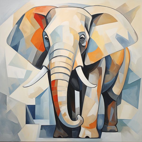 Elephant light colours modern by TheXclusive Art