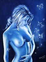 Bluerotik - Female Nude in Blue