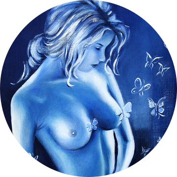 Bluerotik - Vrouwelijk naakt in blauw van Marita Zacharias