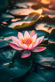 Beautiful water lily in the sunlight by Poster Art Shop