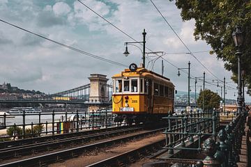 De oude tram van Boedapest van Roland Brack