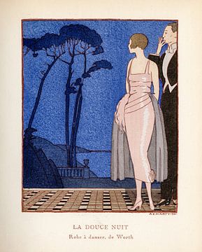 Jugendstil Vintage tijdschrift cover Gazette Bon Ton, 1920 van Martin Stevens