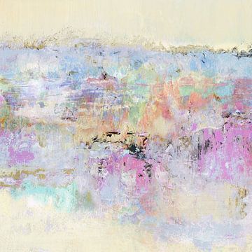 abstract rustig landschap pastel van Claudia Gründler