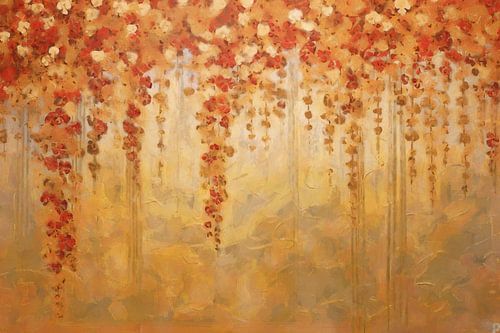 Red Blossoms in Autumn