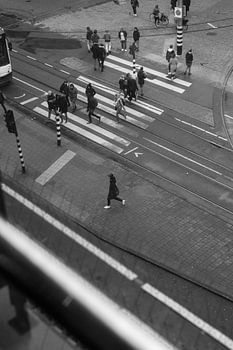 Crosswalk where people cross