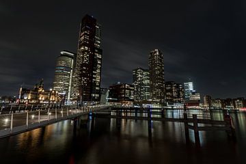 Rotterdam 's avonds in kleur van Albert Mendelewski