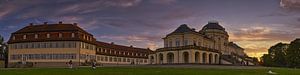 Schloss Solitude bij zonsondergang