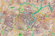 Bunte Karte von Haarlem von Maps Are Art Miniaturansicht