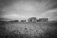 The buildings of Nawamis in the Sinai Desert in Egypt