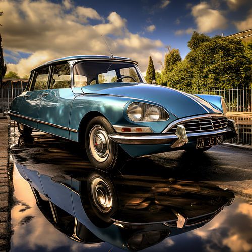 Oldtimer blue Citroen 02