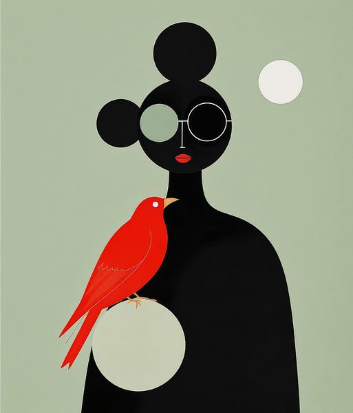 Modern abstract figuur van hisam colours