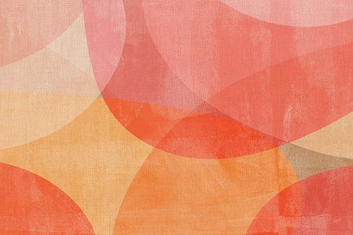 Zacht oranje en roze organische vormen