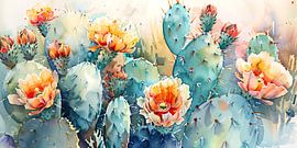 Flowering Cactus Garden 1 by ByNoukk