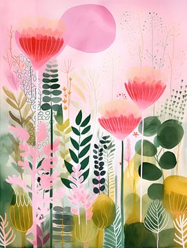 Abstracte Bloementuin van Gypsy Galleria
