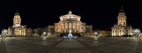 Gendarmenmarkt Berlin Panorama at night