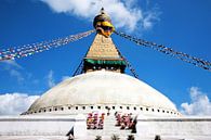 Stupa Bodhnath in Kathmandu Nepal von Jan van Reij Miniaturansicht