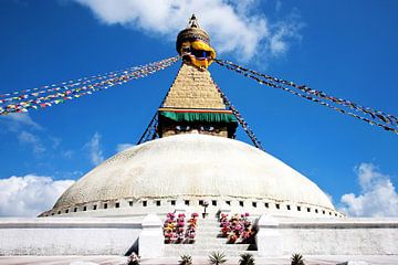 Stupa Bodhnath in Kathmandu Nepal van Jan van Reij