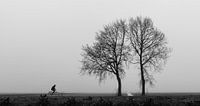 Einsamer Radfahrer
