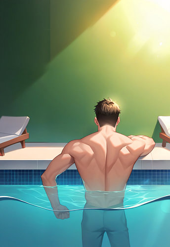 Mediterranean Summer by the Pool – A Sunny Holiday in Blue and Green