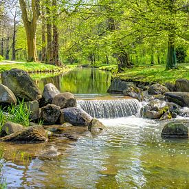 Rustig stromende rivier van Johann Pavelka
