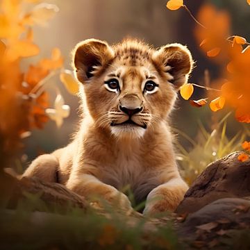 Baby lion by StudioMaria.nl