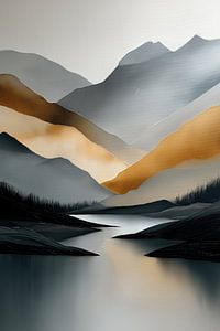 Paysage de montagne abstrait