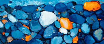 Bunte Steine im Wasser – Abstrakt von Poster Art Shop