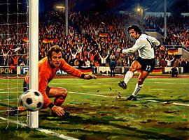 Peinture « Allemagne de l'Ouest contre Pays-Bas » (1974) sur Jan Keteleer