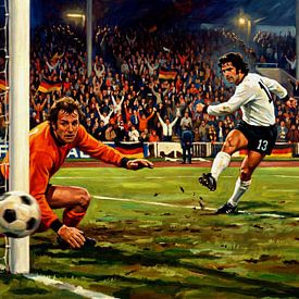 Peinture « Allemagne de l'Ouest contre Pays-Bas » (1974) sur Jan Keteleer