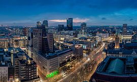 Beatiful sunset skyline Rotterdam