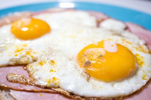 Nahaufnahme eines Sandwichs mit Spiegelei. Rausschmeißer.