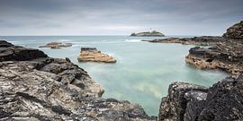 Godrevy Lighthouse on the Cornwell coast by Irma Meijerman