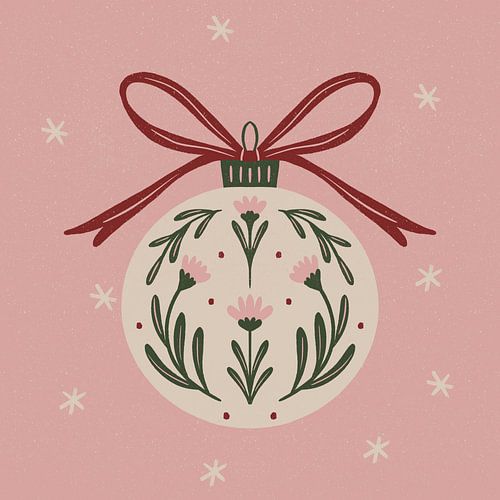 Christmas flower globe