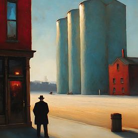 L'homme devant les silos sur Skyfall