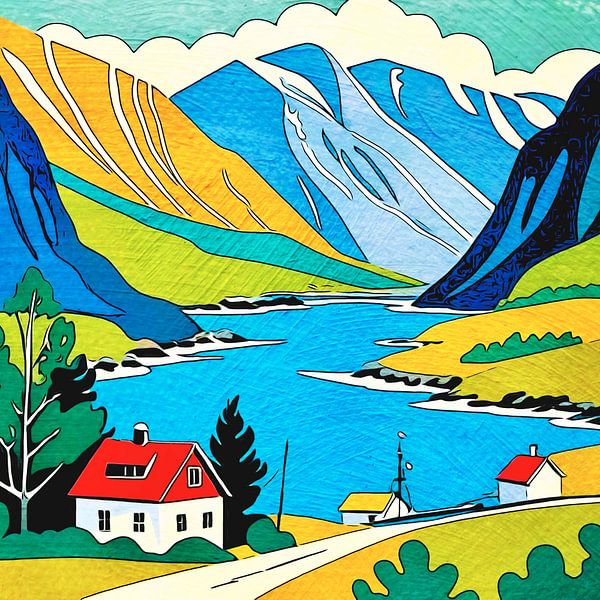 Fjorde in Norwegen, Motiv 7 von zam art