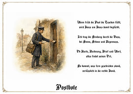 Postbode – Gildeplaat met gedicht van Marcus Achberger