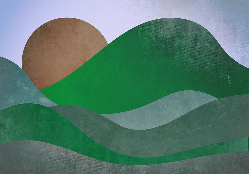 Bohemian landscape in green colors. by Bianca van Dijk