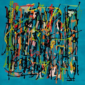 Multicolor Scribble Dance von Georgia Chagas