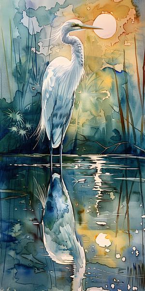 Heron waits for his Breakfast by ByNoukk