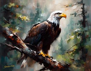 Wildtiere - Abstrakter Surrealismus - Weißkopfseeadler 2