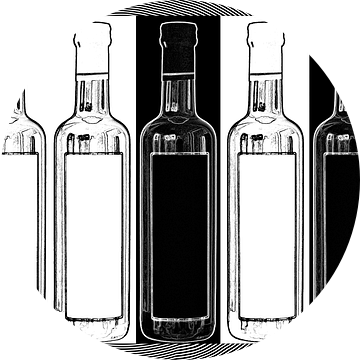 Glass bottles van Leopold Brix