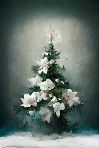 Arbre de Noël floral