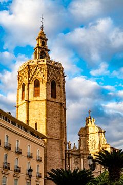 El Miguelete Glockenturm der Kathedrale von Valencia Spanien von Dieter Walther