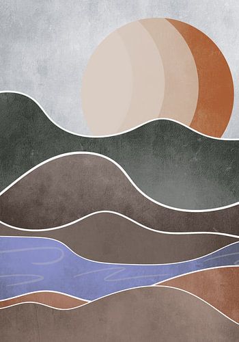 Bohemian landschap tekening