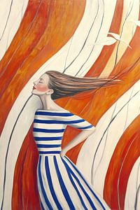 haar in de wind
